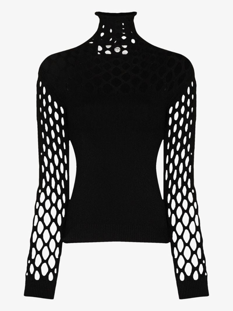 Cutout High Neck Top
