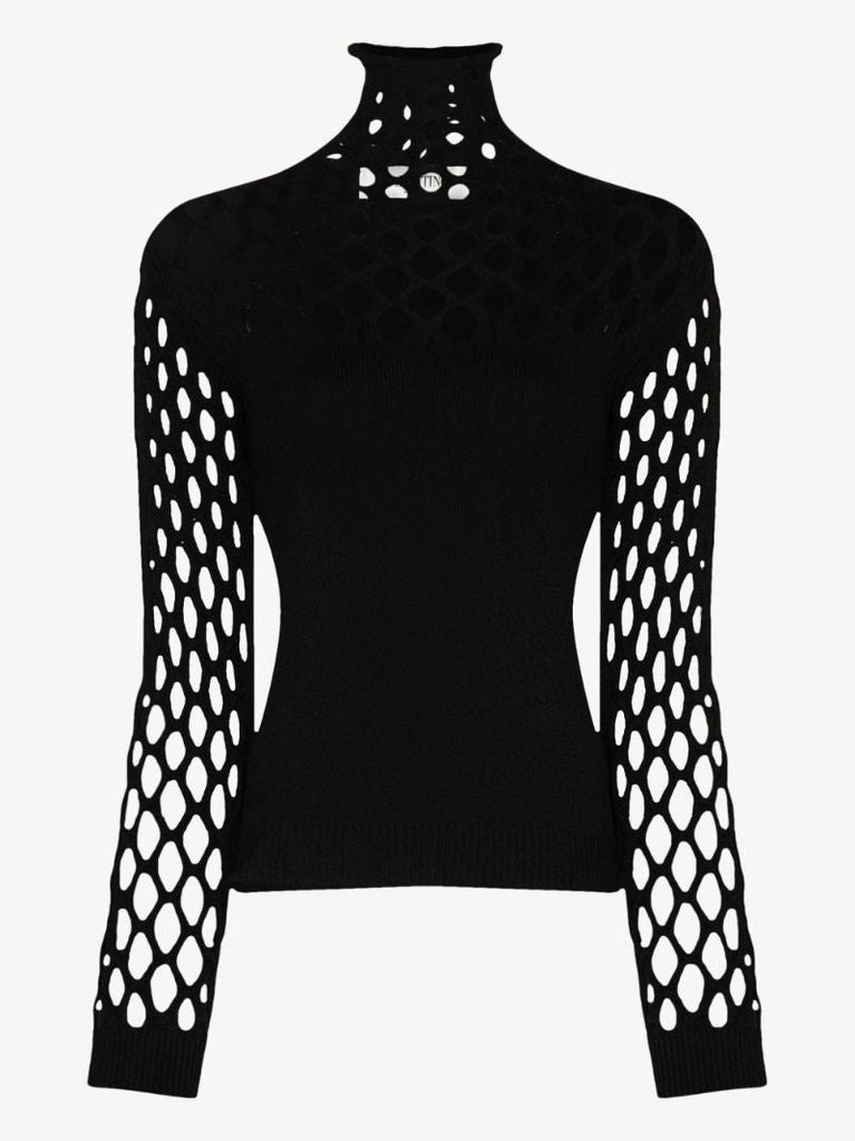 Cutout High Neck Top