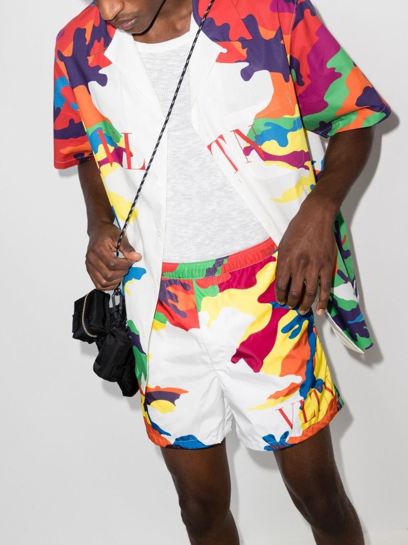 Camouflage Print Swim Shorts