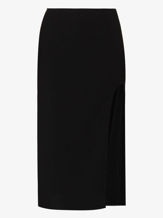 Side Split Wool Skirt
