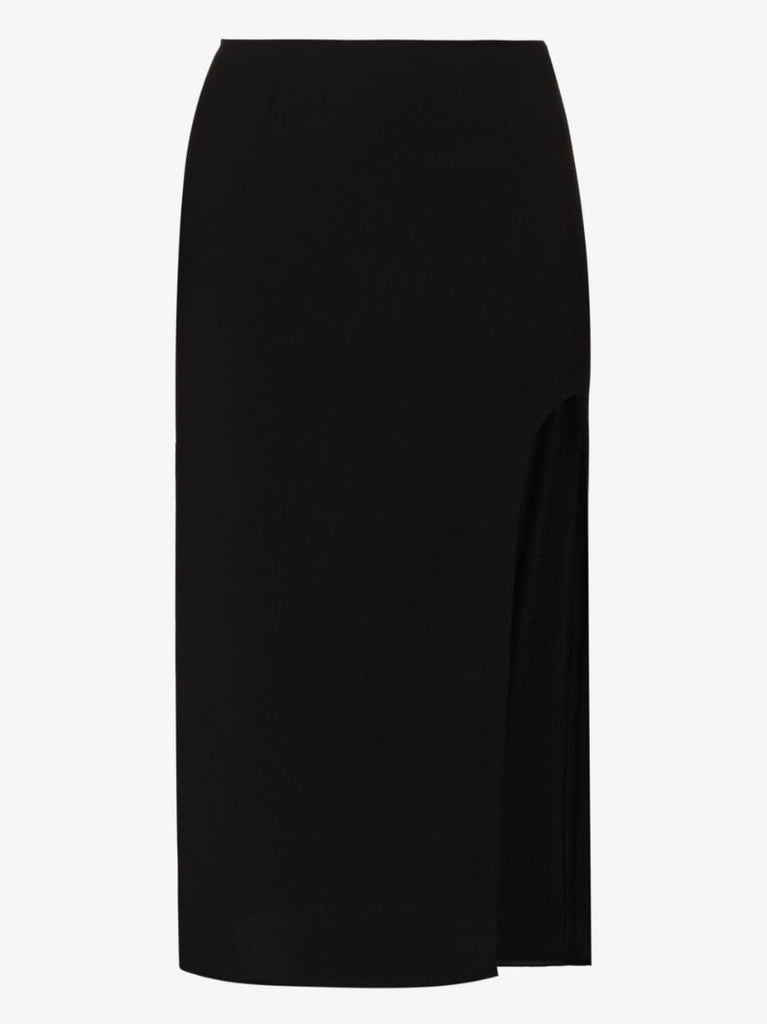 Side Split Wool Skirt