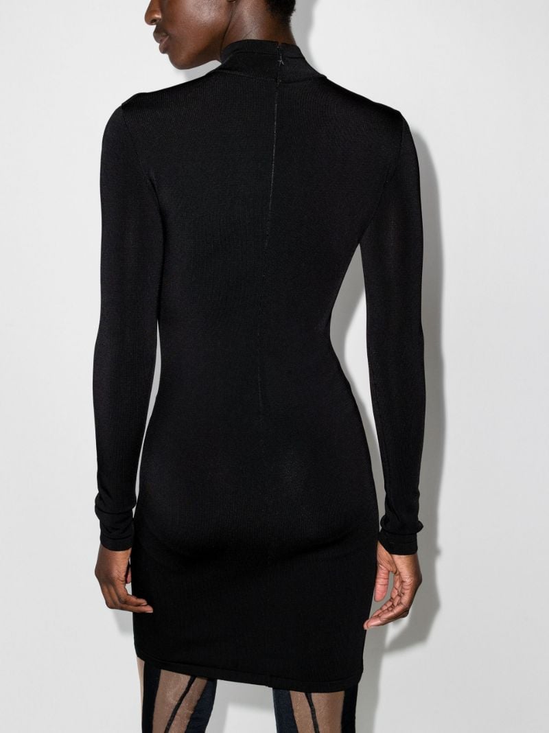 Mesh Panel Mini Dress