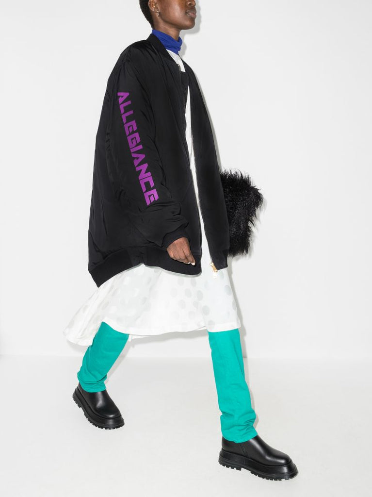 Allegiance Print Bomber Jacket
