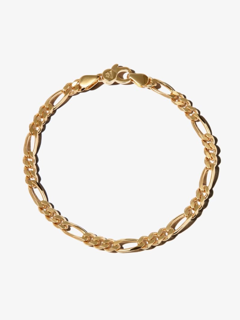 Gold-plated Figaro Thick Chain Bracelet