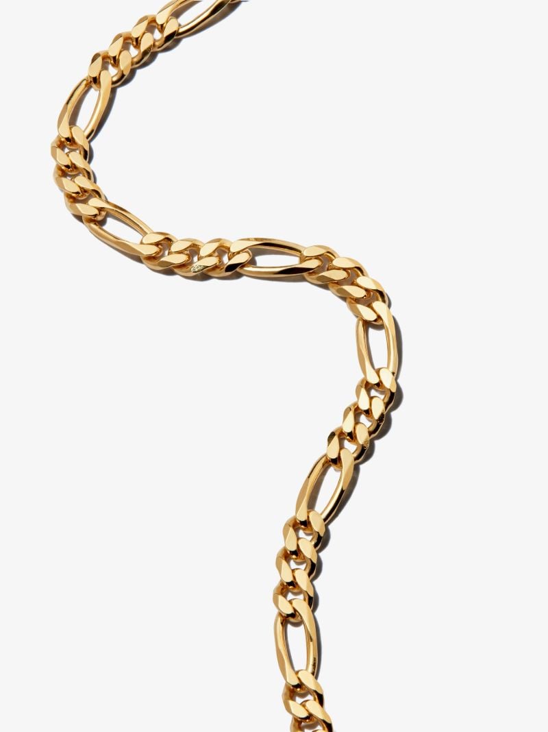 Gold-plated Figaro Thick Chain Bracelet