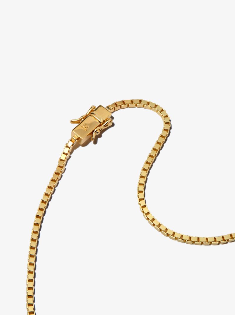 Gold-plated Square Chain Necklace