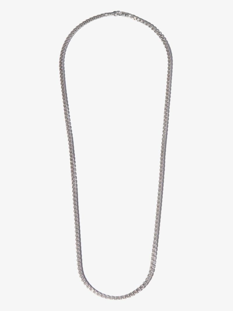 Sterling Silver Venetian Double M Chain Necklace