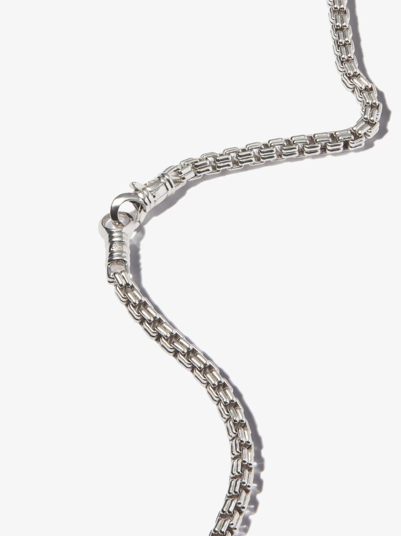 Sterling Silver Venetian Double M Chain Necklace
