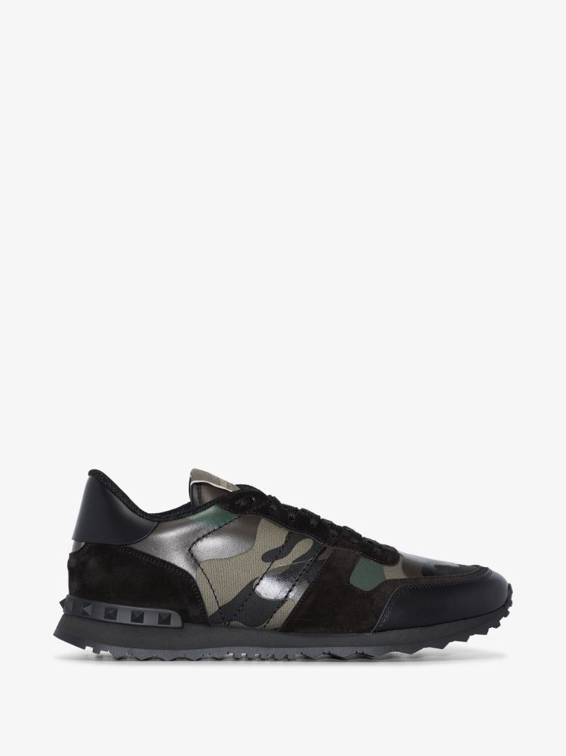 Black Rockrunner Camouflage Low Top Sneakers