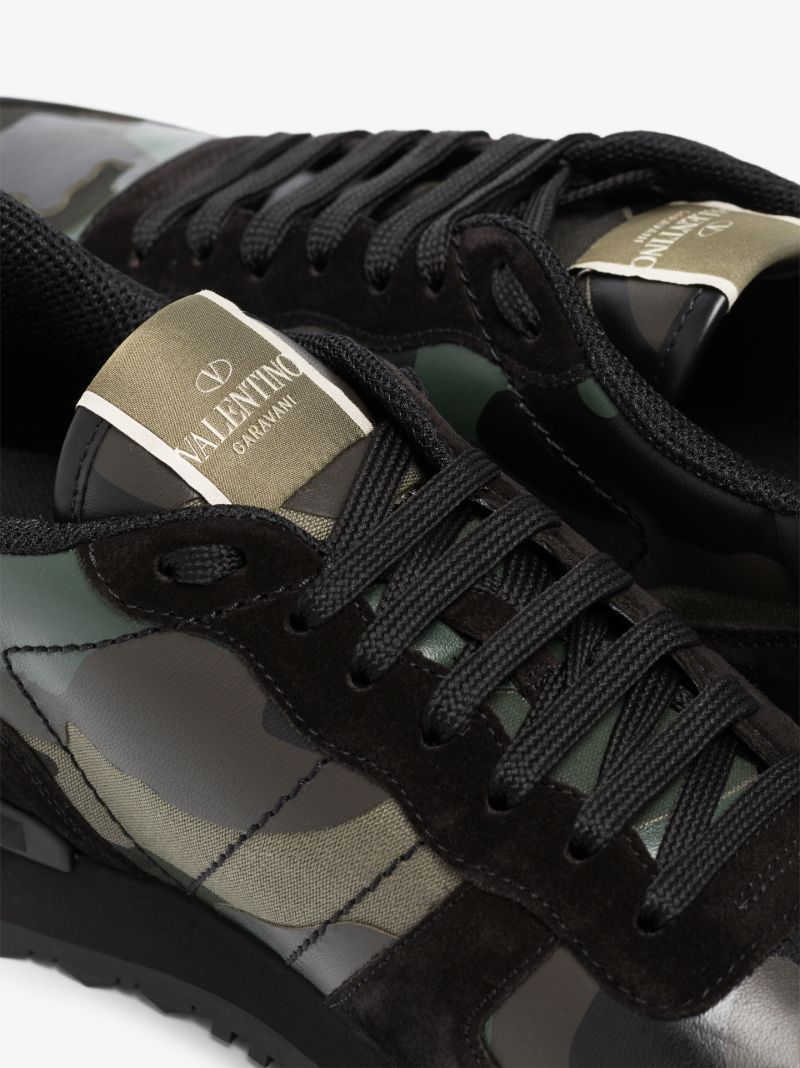 Black Rockrunner Camouflage Low Top Sneakers