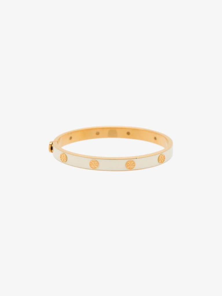 White Miller Studded Enamel Bracelet