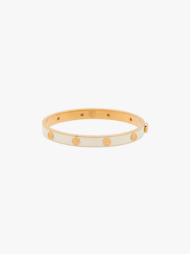 White Miller Studded Enamel Bracelet