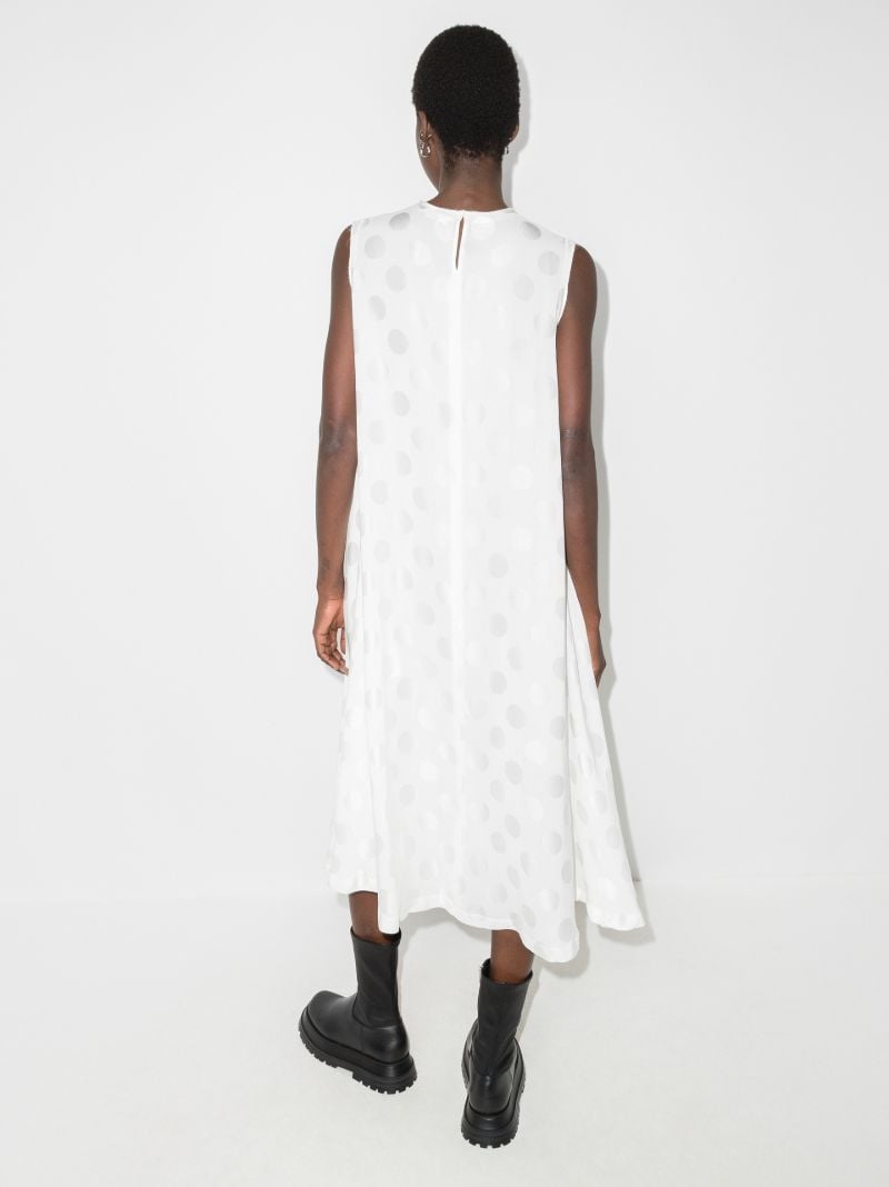 Polka Dot Silk Midi Dress