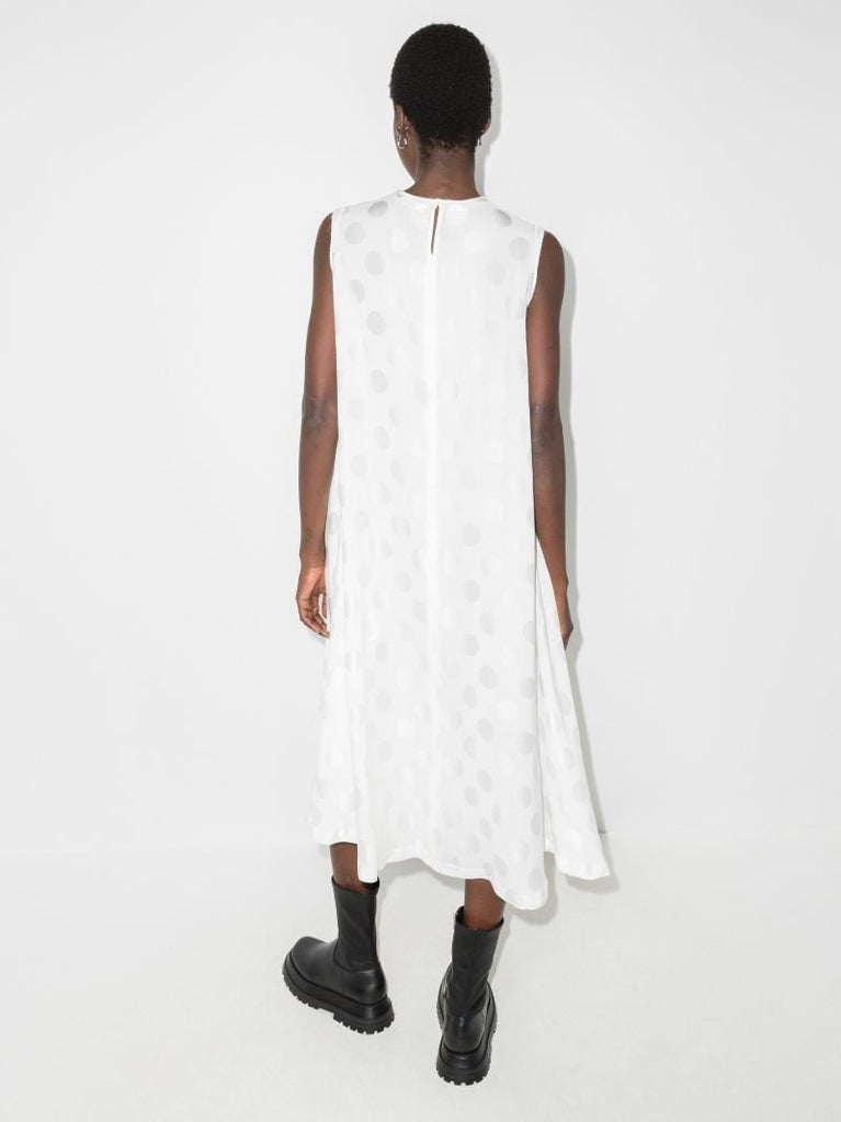 Polka Dot Silk Midi Dress
