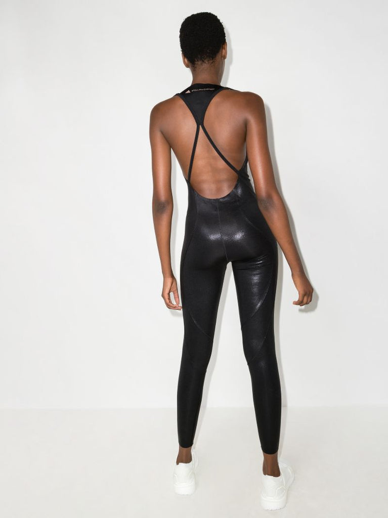 Shiny Cross Back Jumpsuit