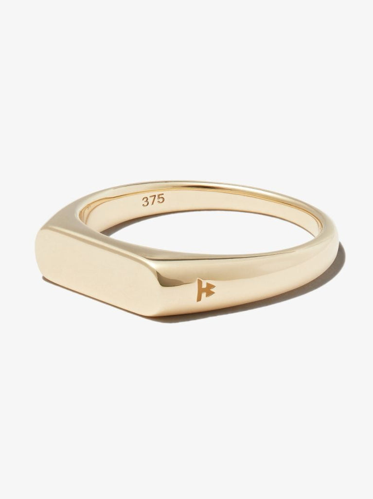 9k Yellow Gold Knut Signet Ring