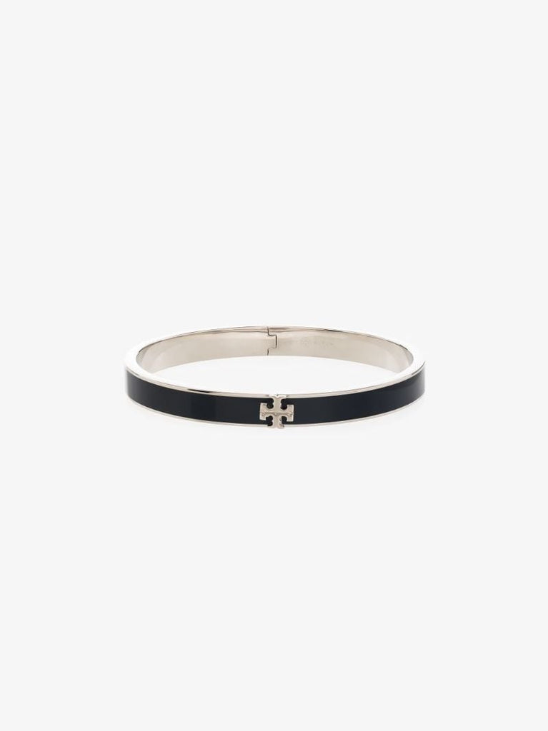 Silver Tone and Navy Kira Enamelled Bangle