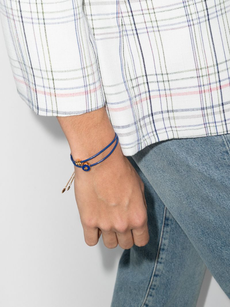 Blue and Gold Tone Kira Slider Bracelet
