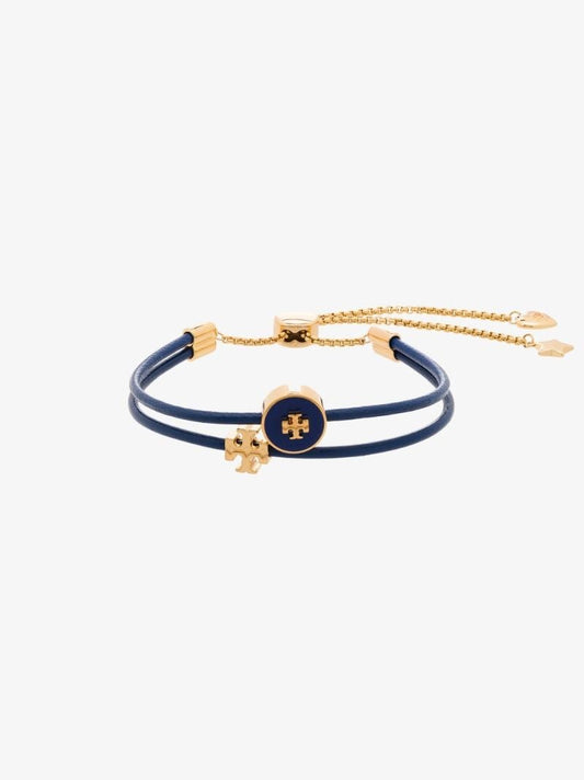 Blue and Gold Tone Kira Slider Bracelet