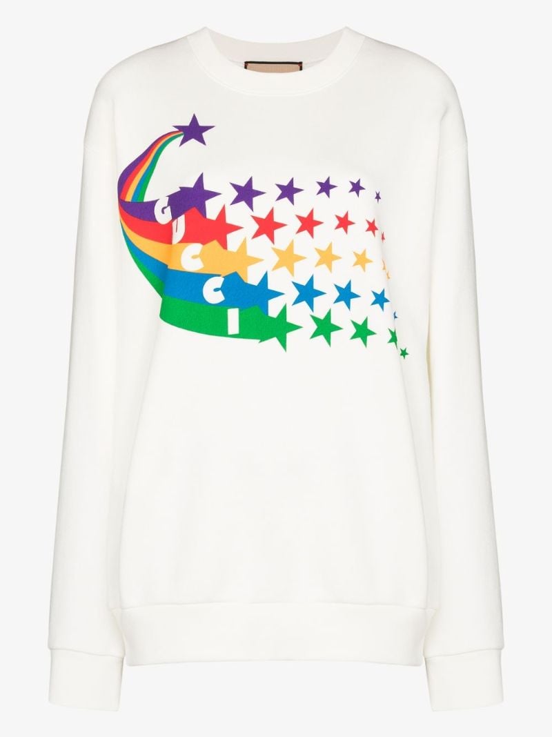 Rainbow Star Print Sweatshirt
