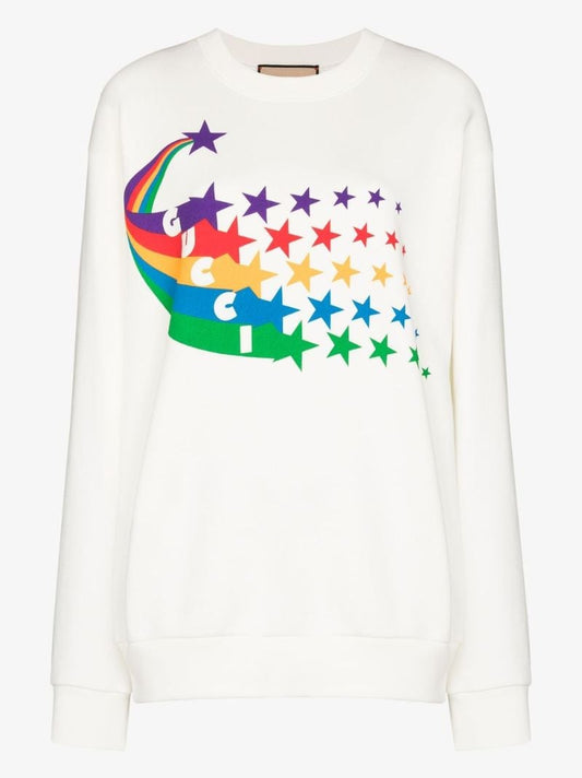 Rainbow Star Print Sweatshirt