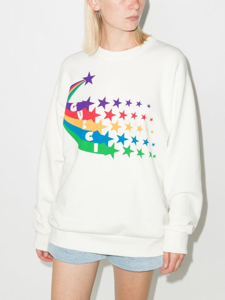 Rainbow Star Print Sweatshirt