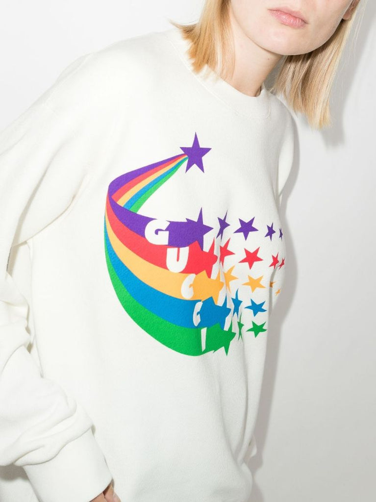 Rainbow Star Print Sweatshirt