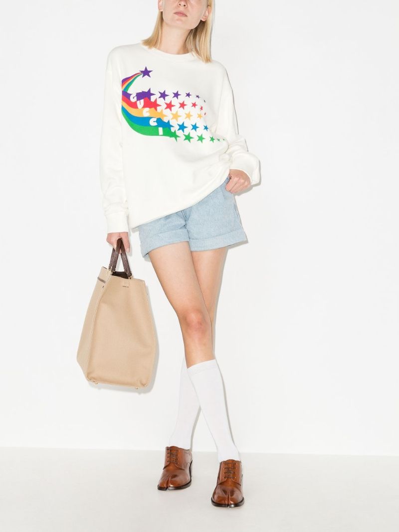 Rainbow Star Print Sweatshirt