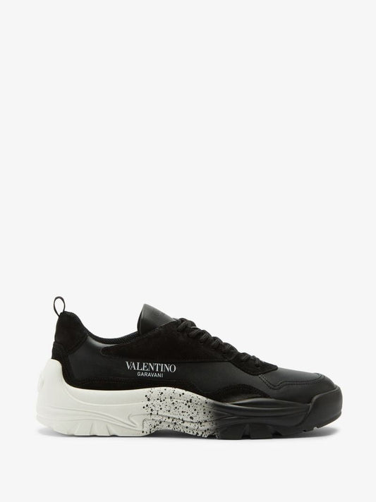 Black Gumboy Low Top Leather Sneakers