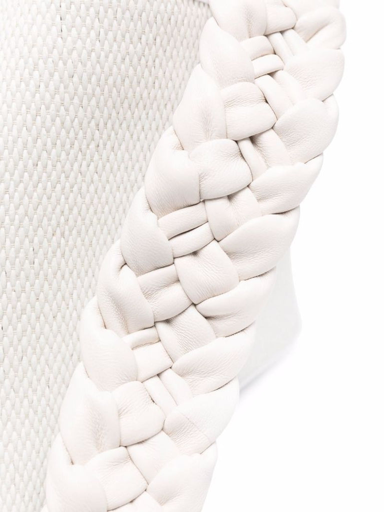 White Baozi Tresse Raffia Mini Bag
