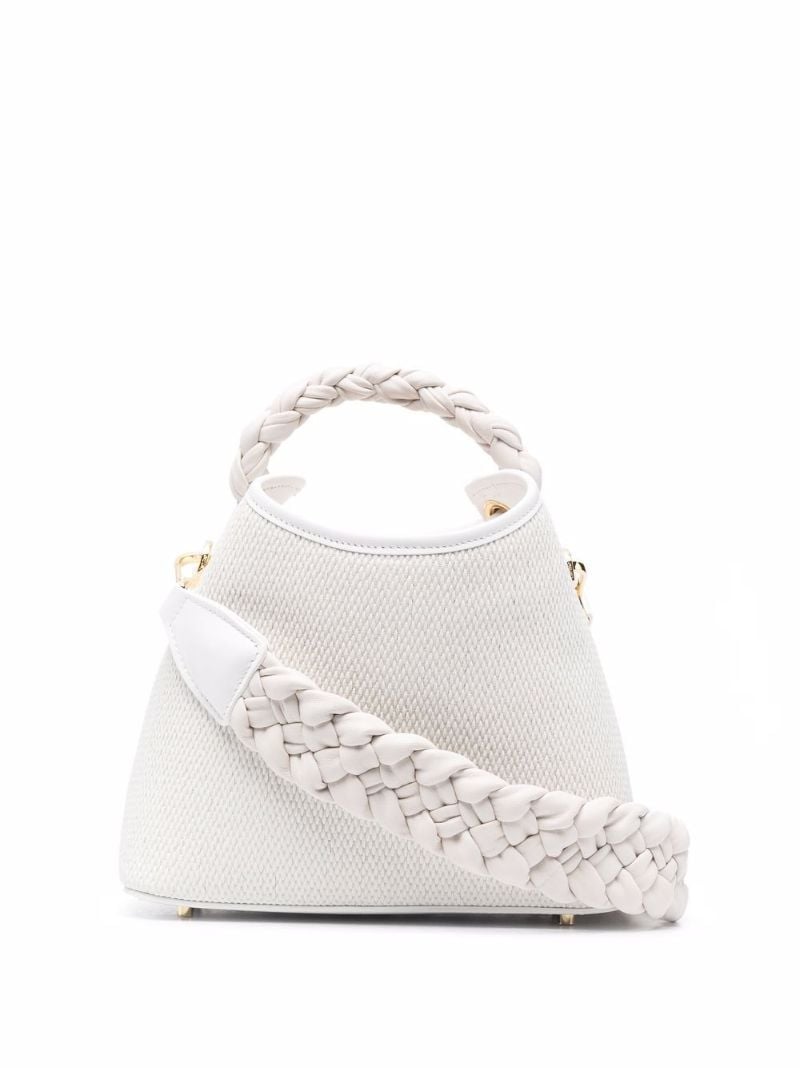 White Baozi Tresse Raffia Mini Bag