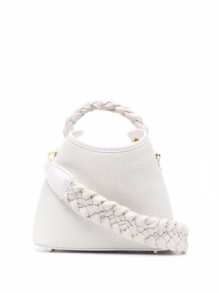 White Baozi Tresse Raffia Mini Bag
