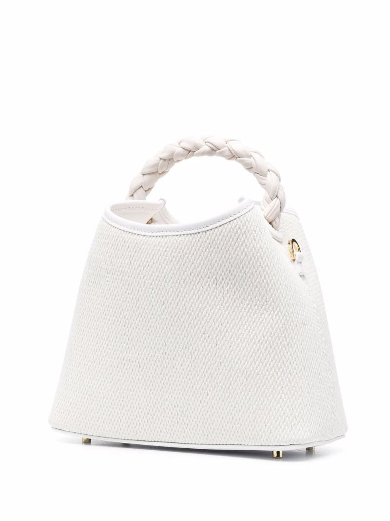 White Baozi Tresse Raffia Mini Bag