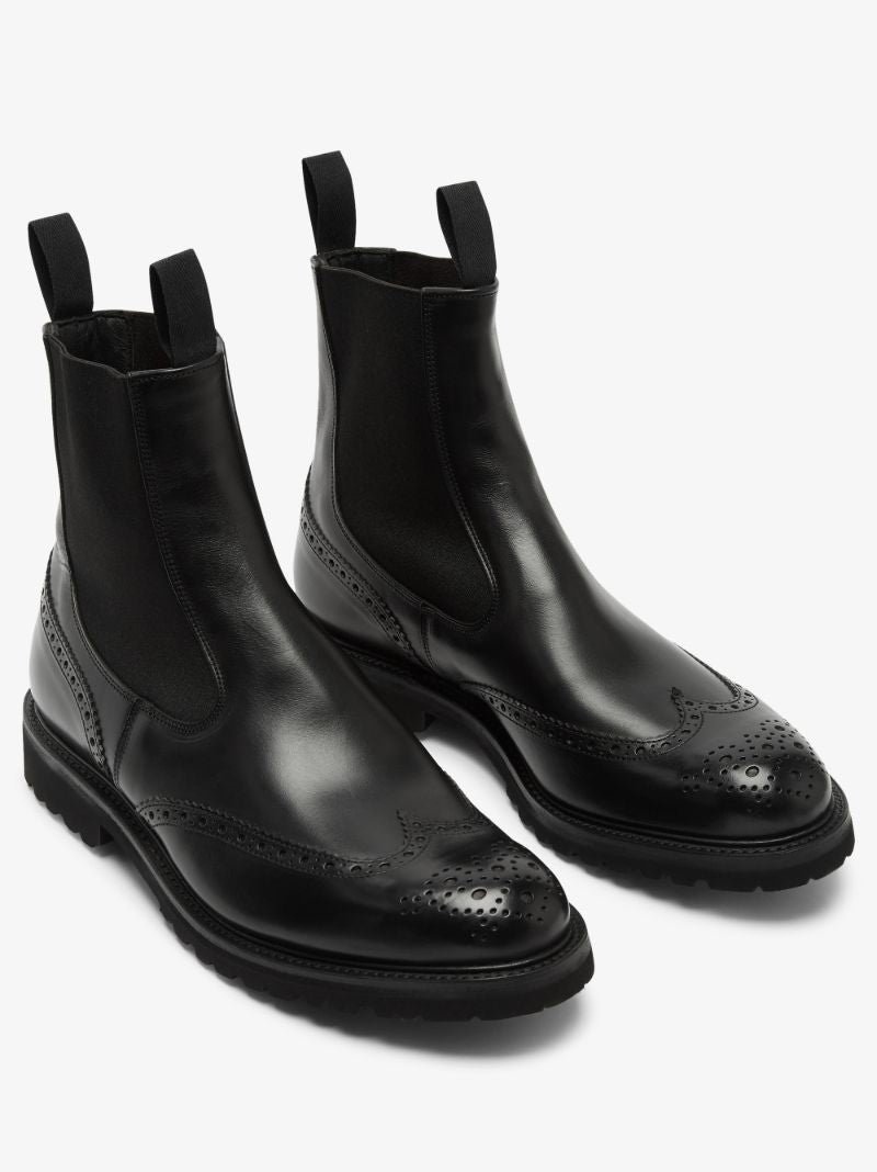 Black Henry Leather Chelsea Boots