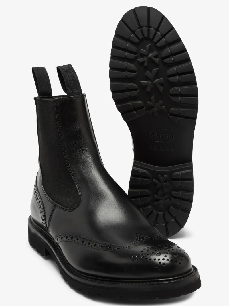 Black Henry Leather Chelsea Boots