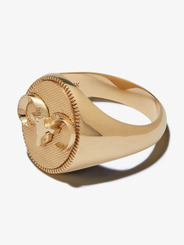 18k Yellow Gold Aries Signet Ring
