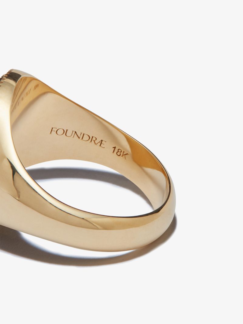 18k Yellow Gold Aries Signet Ring
