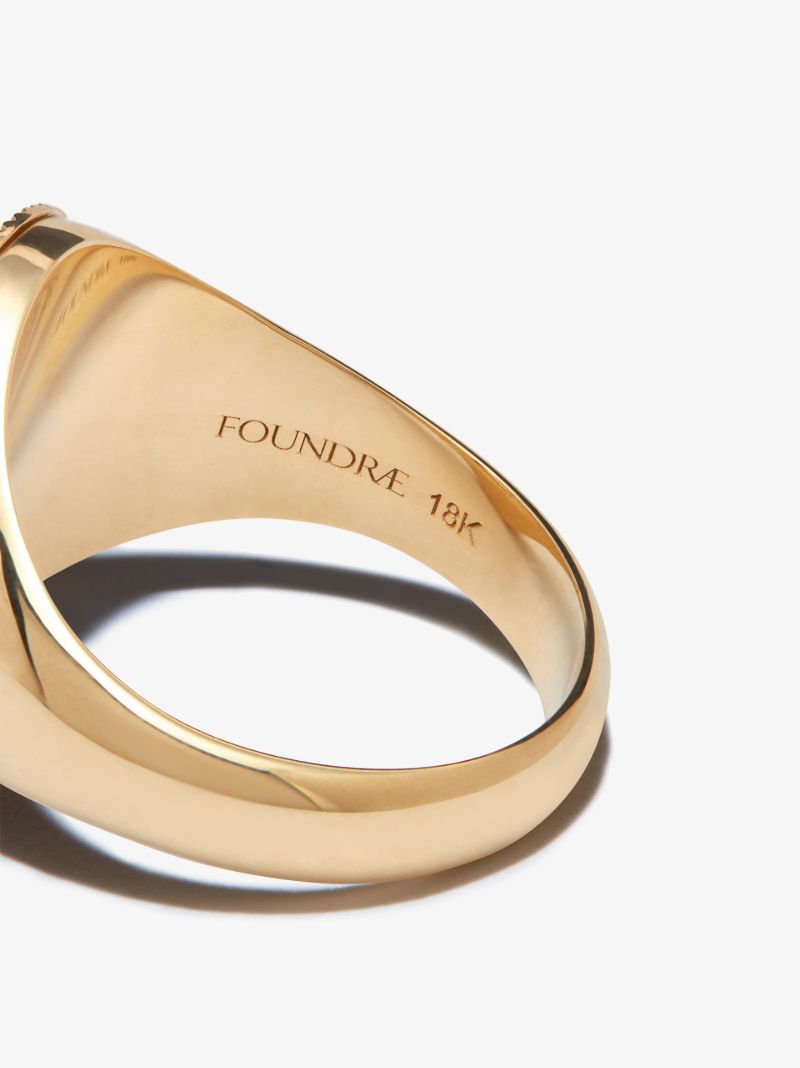 18k Yellow Gold Taurus Signet Ring
