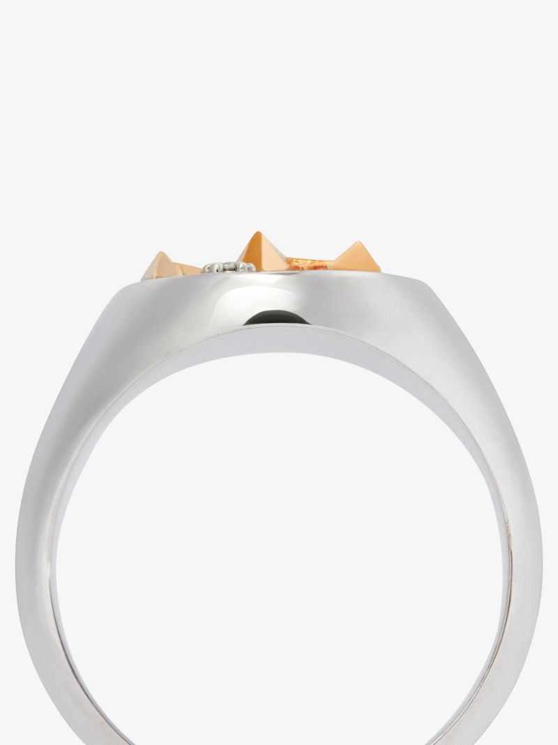 18k Yellow Gold Scorpio Diamond Signet Ring