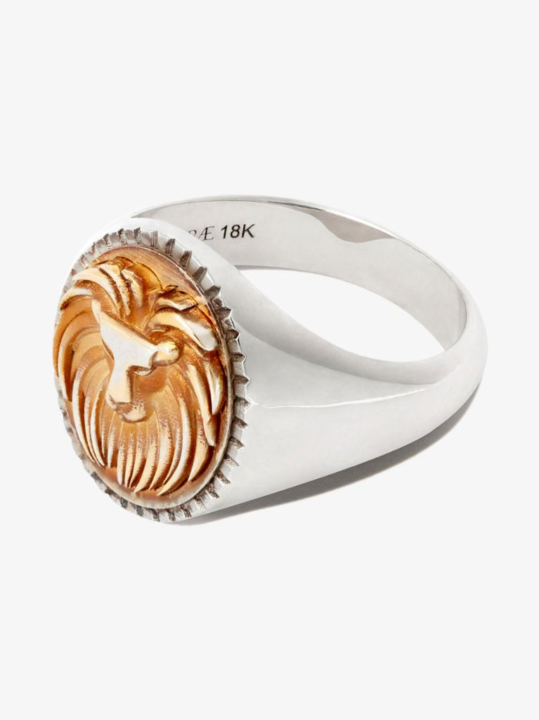 18k Yellow Gold Leo Signet Ring