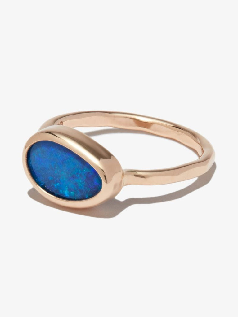 14k Yellow Gold Australian Opal Ring
