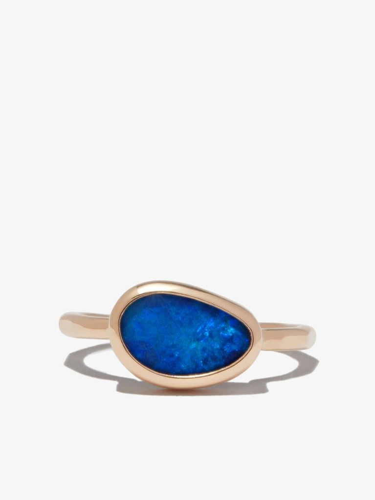 14k Yellow Gold Australian Opal Ring