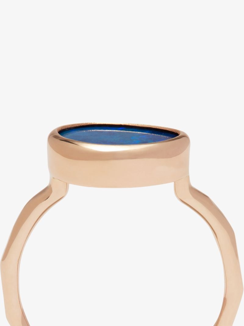 14k Yellow Gold Australian Opal Ring
