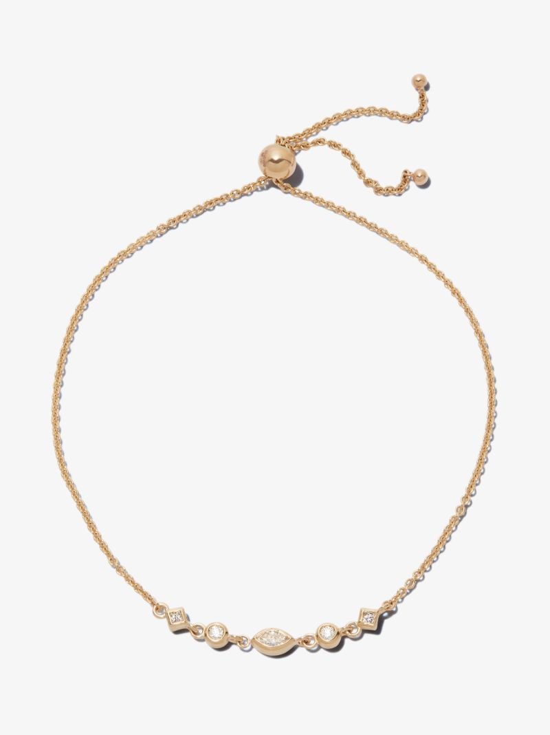 14k Yellow Gold Toggle Chain Diamond Bracelet