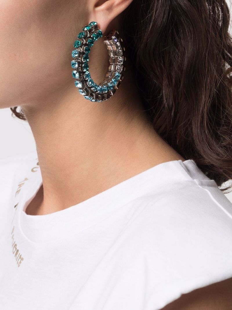Crystal-embellished Hoop Earrings