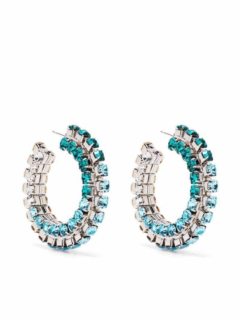 Crystal-embellished Hoop Earrings