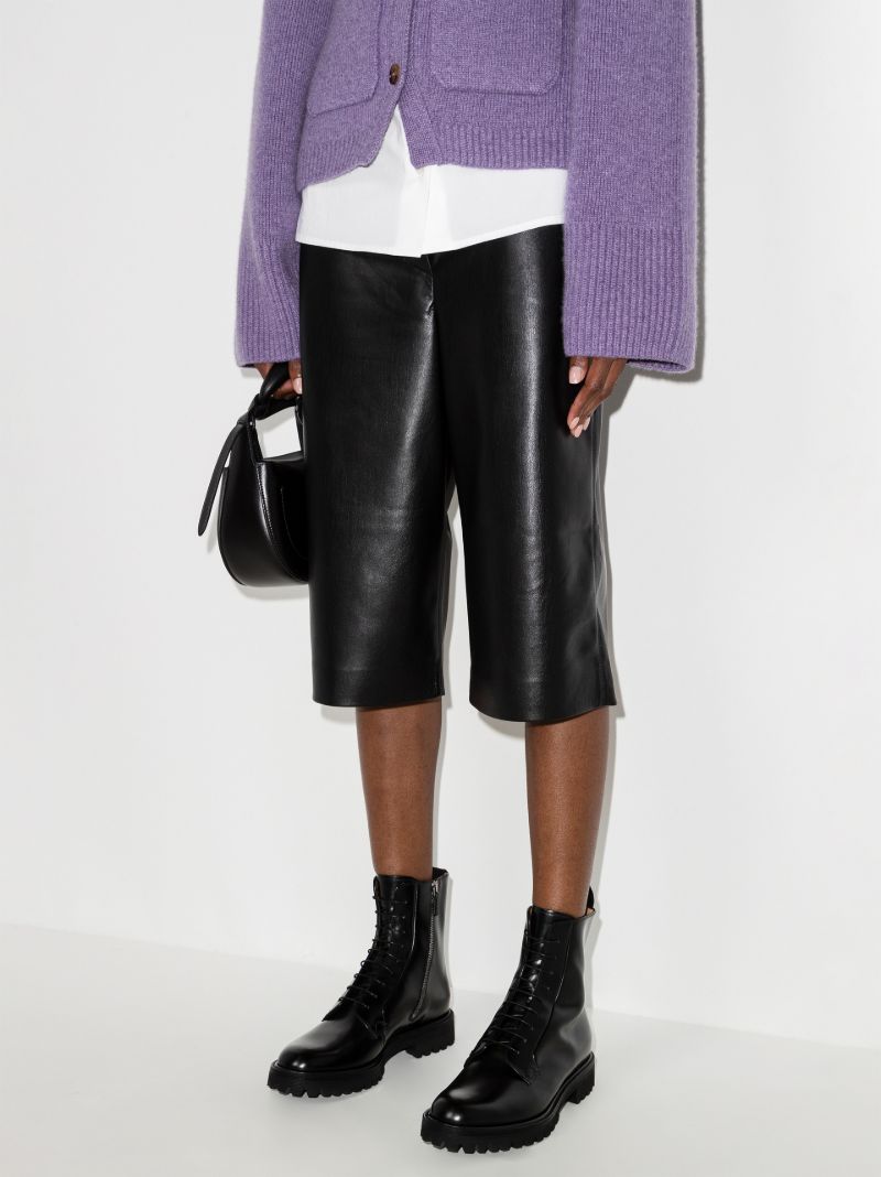 Black Alexandra Leather Ankle Boots