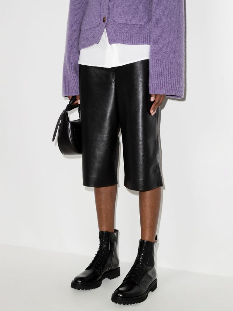 Black Alexandra Leather Ankle Boots