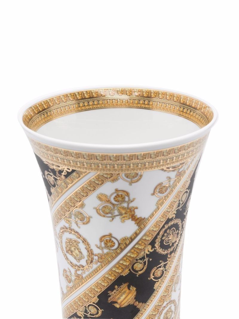 Gold Baroque Print Vase