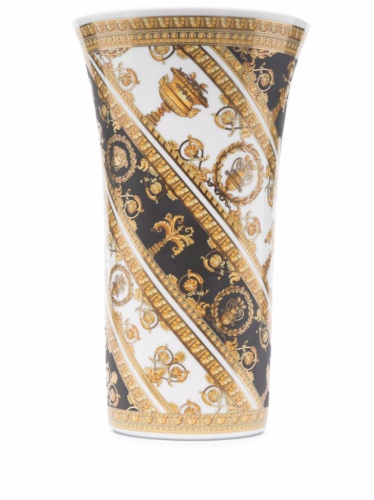 Gold Baroque Print Vase